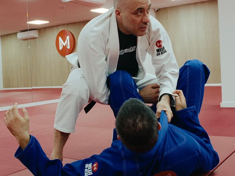 Meiji Martial Arts Jiu Jitsu coach Able sparring practice