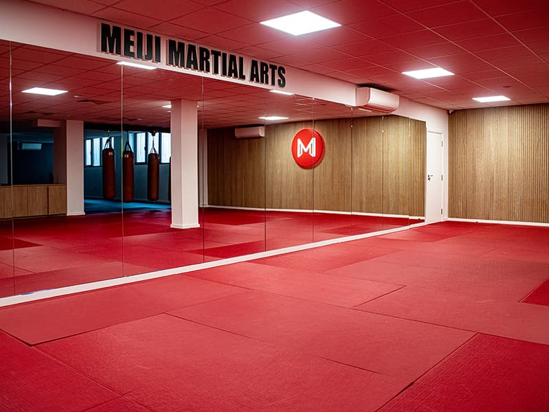 Interior of Meiji Martial Arts, Temple Fortune Dojo, London